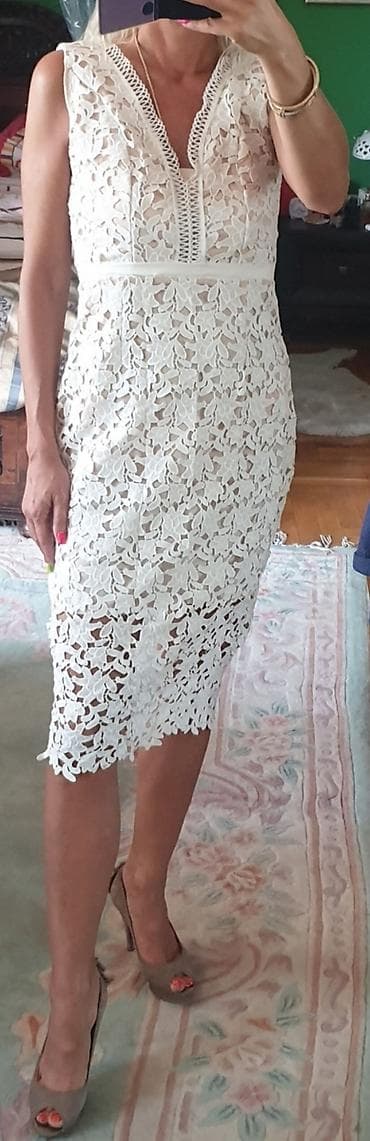 Bela svečana letnja haljina sa čipkom. Bele boje. Divno stoji, prati na lalafo.rs — 7 Bela svečana letnja haljina sa čipkom. Bele boje. Divno stoji, prati — 7