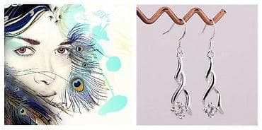 Elegantne viseće minđuše – srebrni ton sa kristalnim akcentom - na lalafo.rs Elegantne viseće minđuše – srebrni ton sa kristalnim akcentom -