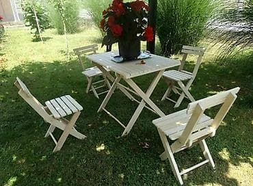 Garden furniture: 04. Dimenzije 80×50 sto i 4 stolice 6500 din at lalafo.rs — 1 Garden furniture: 04. Dimenzije 80×50 sto i 4 stolice 6500 din — 1