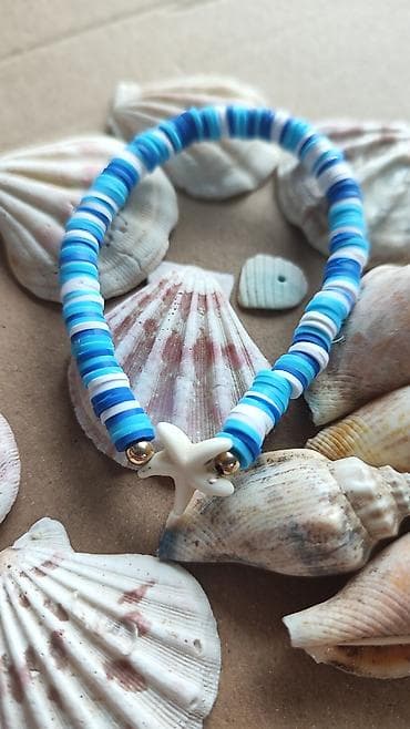 Letnji set narukvica sa motivima mora - Rukotvorine od heishi perlica na lalafo.rs — 1 Letnji set narukvica sa motivima mora - Rukotvorine od heishi perlica — 1