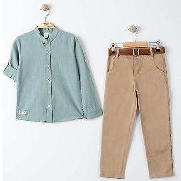Dečiji komplet – košulja i pantalone sa kaišem - Košulja: svetlo na lalafo.rs Dečiji komplet – košulja i pantalone sa kaišem - Košulja: svetlo