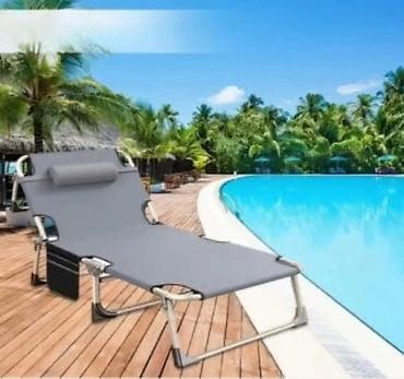 Sklopiva ležaljka za plažu/bazen sa jastukom - Materijal: izdržljiva na lalafo.rs — 1 Sklopiva ležaljka za plažu/bazen sa jastukom - Materijal: izdržljiva — 1