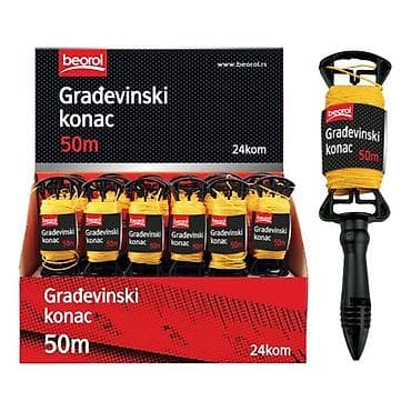 Građevinski konac dužine 50 m, idealan za precizno obeležavanje u na lalafo.rs — 3 Građevinski konac dužine 50 m, idealan za precizno obeležavanje u — 3