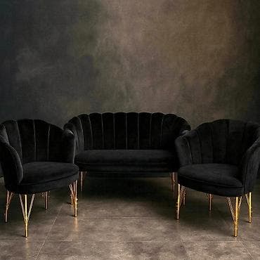 Crna Shell Garnitura Luksuz. Set od nameštaja za dnevnu sobu – art na lalafo.rs Crna Shell Garnitura Luksuz. Set od nameštaja za dnevnu sobu – art