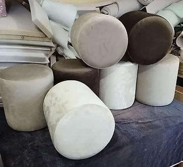 Tabure/kockasti puf – okrugli, tapacirani - Model: okrugli tabure na lalafo.rs Tabure/kockasti puf – okrugli, tapacirani - Model: okrugli tabure