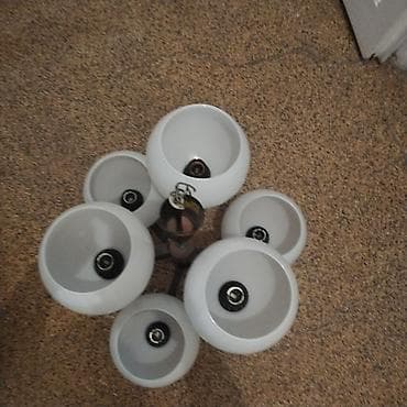 Antique Chandeliers: Luster sa 6 staklenih kugli – retro/modern dizajn - Plafonski luster at lalafo.rs — 3 Antique Chandeliers: Luster sa 6 staklenih kugli – retro/modern dizajn - Plafonski luster — 3