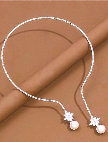 Elegantna ogrlica sa biserima i kristalima - Dizajn: otvorena ogrlica na lalafo.rs — 2 Elegantna ogrlica sa biserima i kristalima - Dizajn: otvorena ogrlica — 2