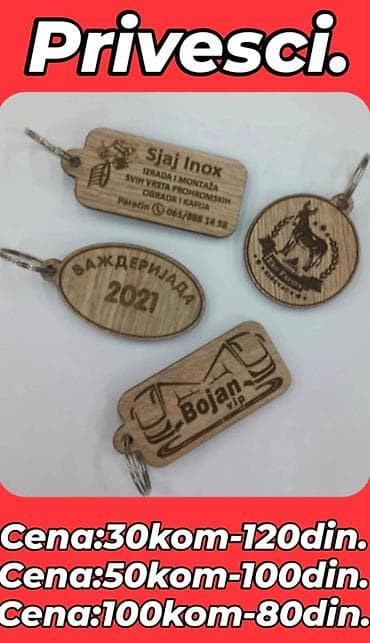 Drveni privesci sa laserskom gravurom – mogućnost personalizacije na lalafo.rs — 1 Drveni privesci sa laserskom gravurom – mogućnost personalizacije — 1