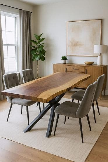Furniture: Ploča stola je izrađena od termotretiranog oraha, što je proces koji at lalafo.rs — 2 Furniture: Ploča stola je izrađena od termotretiranog oraha, što je proces koji — 2