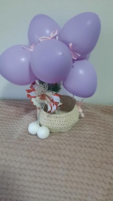 Dekorativna korpa sa balonima – ručni rad Korpica moze biti na lalafo.rs — 3 Dekorativna korpa sa balonima – ručni rad Korpica moze biti — 3