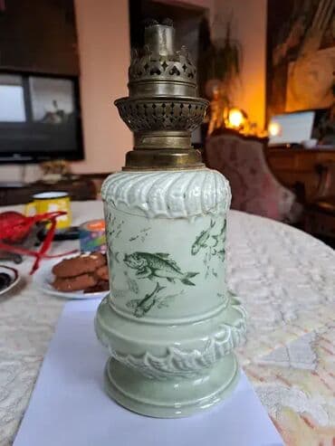 Antique Decor: Stara majolika lampa, sa ispravnim brenerom. Nazalost majolika je at lalafo.rs — 5 Antique Decor: Stara majolika lampa, sa ispravnim brenerom. Nazalost majolika je — 5