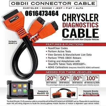 OBD2 kabel za FIAT / ALFA 12+8 Bypass adapter Chrysler OBD2 kabel za na lalafo.rs OBD2 kabel za FIAT / ALFA 12+8 Bypass adapter Chrysler OBD2 kabel za