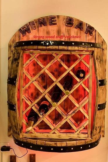 Furniture: Bure polica za vino svetleća od pravog bureta sa LED rasvetom i at lalafo.rs — 6 Furniture: Bure polica za vino svetleća od pravog bureta sa LED rasvetom i — 6