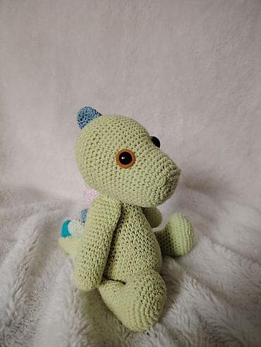 Heklana igračka – zeleni dinosaurus (amigurumi) - Ručno rađena at lalafo.rs — 1 Heklana igračka – zeleni dinosaurus (amigurumi) - Ručno rađena — 1