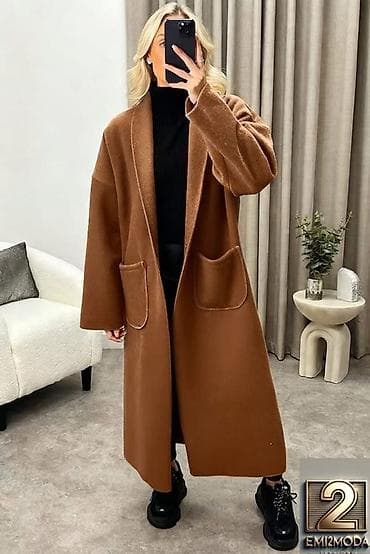 Ženski dugi kaput – oversized kroj - Model: dugi, ravni kroj sa na lalafo.rs — 1 Ženski dugi kaput – oversized kroj - Model: dugi, ravni kroj sa — 1