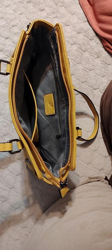 eko koza sa: Ženska torba – Gilda Tonelli, žuta - Materijal: eko koža sa blagom at lalafo.rs — 5 eko koza sa: Ženska torba – Gilda Tonelli, žuta - Materijal: eko koža sa blagom — 5