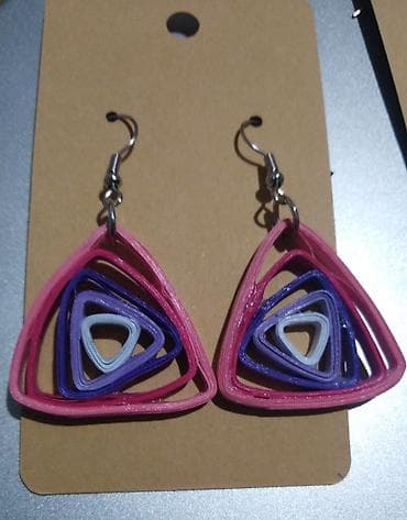 Ručno pravljene minđuše – quilling tehnika - Materijal: papirne trake na lalafo.rs — 4 Ručno pravljene minđuše – quilling tehnika - Materijal: papirne trake — 4