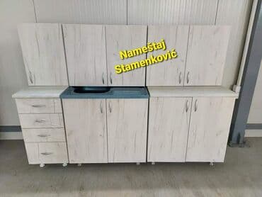 Kitchen furniture: Kuhinja od iverice 2m sa prohromskim limom i radnom plocom. Moze se at lalafo.rs — 5 Kitchen furniture: Kuhinja od iverice 2m sa prohromskim limom i radnom plocom. Moze se — 5