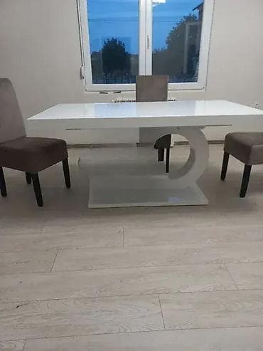 Furniture: Trpezarijski sto "Krugovi" Opis: Sto od medijapana, boja po želji at lalafo.rs — 1 Furniture: Trpezarijski sto "Krugovi" Opis: Sto od medijapana, boja po želji — 1