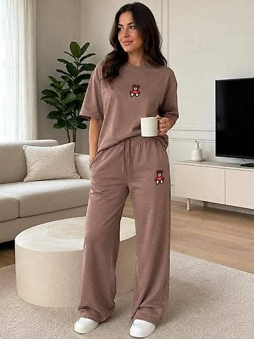 Ženski komplet za svakodnevno nošenje – majica i široke pantalone - na lalafo.rs Ženski komplet za svakodnevno nošenje – majica i široke pantalone -