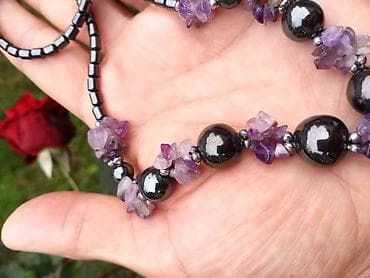 Ogrlica od Hematita i Ametista Ogrlica od Hematita i Ametista at lalafo.rs — 4 Ogrlica od Hematita i Ametista Ogrlica od Hematita i Ametista — 4