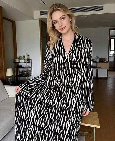 Dugačka ženska haljina sa animal printom - Kroj: maxi dužina, široka na lalafo.rs — 2 Dugačka ženska haljina sa animal printom - Kroj: maxi dužina, široka — 2