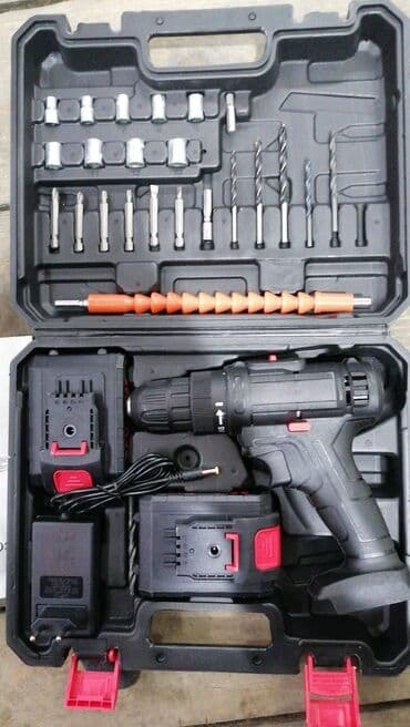 Akumulatorske bušilice: Bušilica - aku šrafilica set sa priborom i 2 baterije 36w. bušilica - na lalafo.rs Akumulatorske bušilice: Bušilica - aku šrafilica set sa priborom i 2 baterije 36w. bušilica -