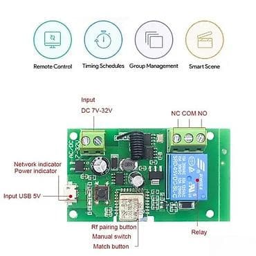 Wi‑Fi pametni relejni modul 1CH (Ewelink) Opis: - Jednokanalski Wi‑Fi na lalafo.rs Wi‑Fi pametni relejni modul 1CH (Ewelink) Opis: - Jednokanalski Wi‑Fi