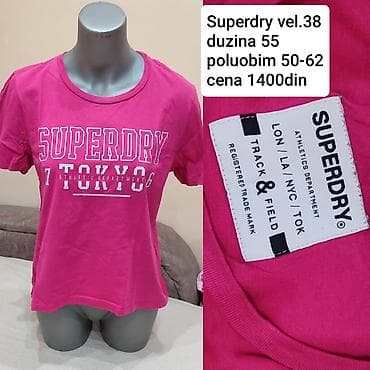 Superdry ženska majica kratkih rukava, fuksija roze boje, sa belim na lalafo.rs — 1 Superdry ženska majica kratkih rukava, fuksija roze boje, sa belim — 1