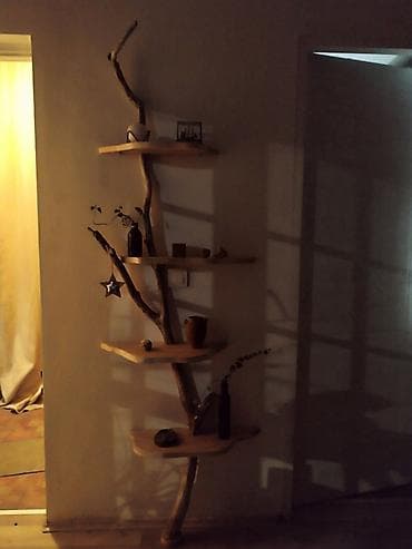 Unikatna zidna polica “Drvo” - Ručno rađena unilatna dekorativna na lalafo.rs — 3 Unikatna zidna polica “Drvo” - Ručno rađena unilatna dekorativna — 3