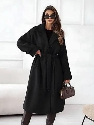 Ženski dugi kaput sa pojasom - Kroj: klasičan, dugi kaput do ispod na lalafo.rs — 5 Ženski dugi kaput sa pojasom - Kroj: klasičan, dugi kaput do ispod — 5