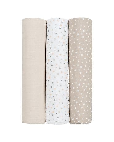 Set od 3 muslin tetra pelene/ćebenca za bebe. - Materijal: nežan na lalafo.rs Set od 3 muslin tetra pelene/ćebenca za bebe. - Materijal: nežan