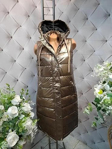 kozna jakna sa: Ženska dugačaka zimska prsluk-jakna bez rukava sa kapuljačom - Model na lalafo.rs — 1 kozna jakna sa: Ženska dugačaka zimska prsluk-jakna bez rukava sa kapuljačom - Model — 1