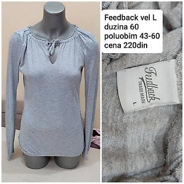 Ženska majica Feedback, siva, dug rukav. - Veličina: L - Dužina: 60 na lalafo.rs — 3 Ženska majica Feedback, siva, dug rukav. - Veličina: L - Dužina: 60 — 3