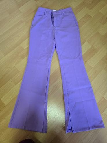 bermude teksas br: Sinsay ženske pantalone – model sa blagim zvonom - Boja: lavanda/lila na lalafo.rs — 1 bermude teksas br: Sinsay ženske pantalone – model sa blagim zvonom - Boja: lavanda/lila — 1