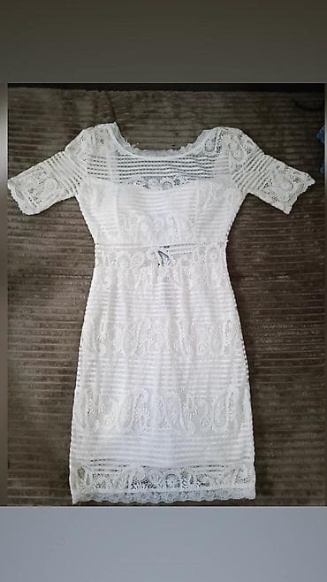 Belo čipkano žensko haljina - Elegantna kratka haljina od bele čipke na lalafo.rs Belo čipkano žensko haljina - Elegantna kratka haljina od bele čipke