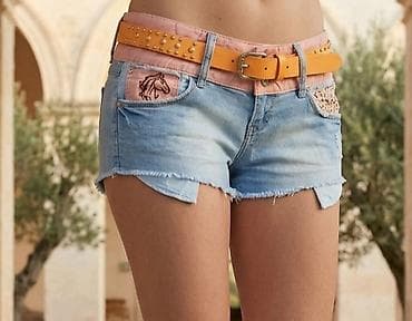 Ženske teksas šorts pantalone sa visokim strukom i unikatnim na lalafo.rs Ženske teksas šorts pantalone sa visokim strukom i unikatnim