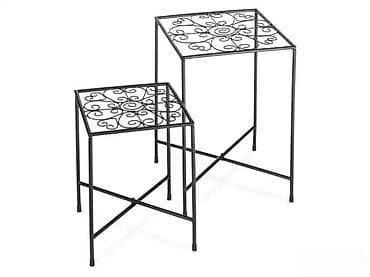 Antique Decor: Set od 2 metalna postolja/stočića za biljke – dekorativni vrtni/patio at lalafo.rs — 5 Antique Decor: Set od 2 metalna postolja/stočića za biljke – dekorativni vrtni/patio — 5