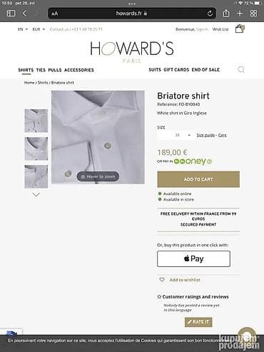 Original BRIATORE Roma kosulja L NOVA 100% extra fine cotton kao da na lalafo.rs — 6 Original BRIATORE Roma kosulja L NOVA 100% extra fine cotton kao da — 6