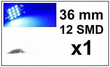 kom sa etiketom: LED sijalica za auto – C5W/36 mm, 12x SMD, plavo svetlo - Tip at lalafo.rs — 3 kom sa etiketom: LED sijalica za auto – C5W/36 mm, 12x SMD, plavo svetlo - Tip — 3