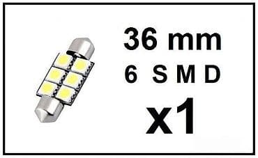 LED auto sijalica – C5W (festoon) 36 mm, 6 SMD, 1 kom Opis: - Tip na lalafo.rs LED auto sijalica – C5W (festoon) 36 mm, 6 SMD, 1 kom Opis: - Tip
