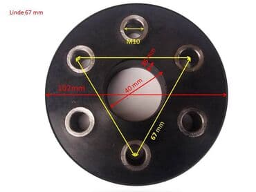 Hardijev zglob prirubnica viljuškar LINDE i STIHLL (67) - Prečnik na lalafo.rs Hardijev zglob prirubnica viljuškar LINDE i STIHLL (67) - Prečnik