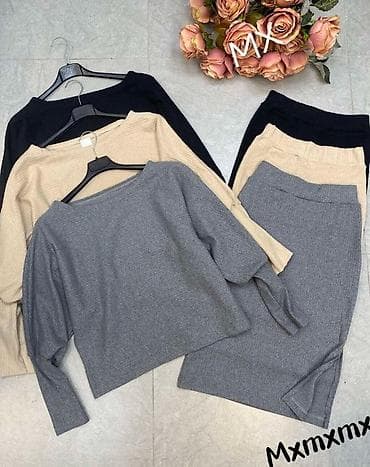 🔥Dvodelni ženski komplet od rebrastog pletiva – džemper + suknja midi na lalafo.rs — 9 🔥Dvodelni ženski komplet od rebrastog pletiva – džemper + suknja midi — 9