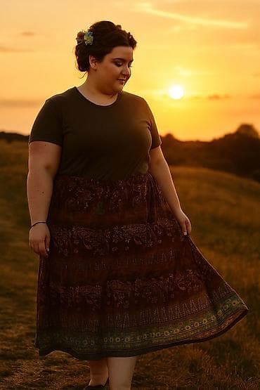 Prelepa široka suknja u veličini XL U odličnom stanju, kao nova Za na lalafo.rs — 1 Prelepa široka suknja u veličini XL U odličnom stanju, kao nova Za — 1