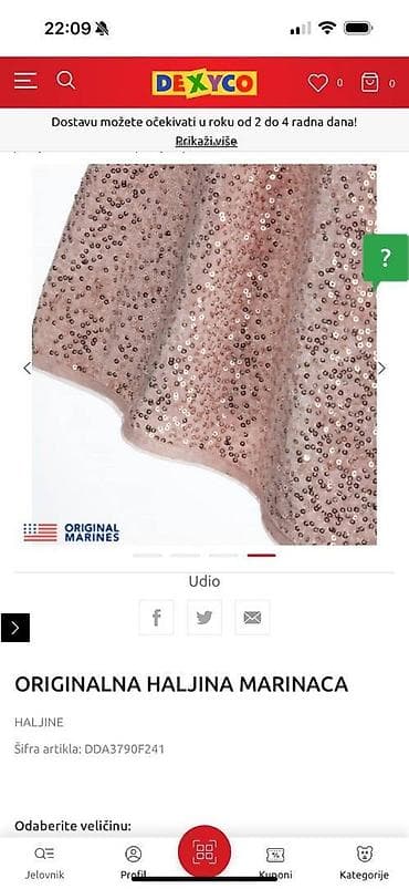 Prelepa svečana original MARINES haljinica od šljokica, za devojčicu na lalafo.rs — 4 Prelepa svečana original MARINES haljinica od šljokica, za devojčicu — 4