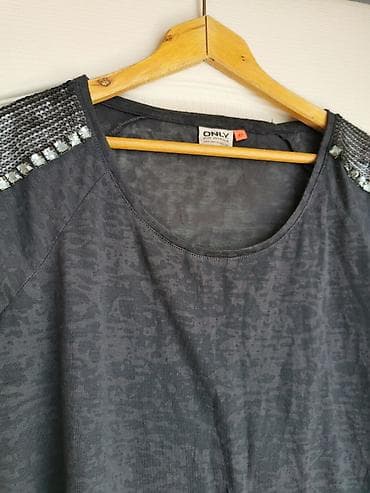 ONLY ženska majica, veličina XS. - Boja: tamno siva sa suptilnim at lalafo.rs — 3 ONLY ženska majica, veličina XS. - Boja: tamno siva sa suptilnim — 3