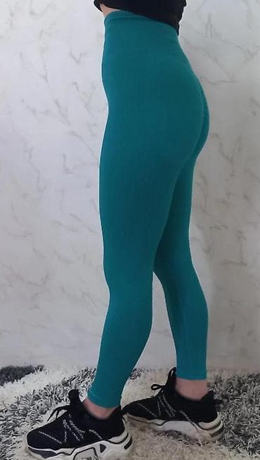 Leggings, Bike shorts: Ženske helanke tirkizne boje sa visokim strukom. Karakteriše ih at lalafo.rs — 3 Leggings, Bike shorts: Ženske helanke tirkizne boje sa visokim strukom. Karakteriše ih — 3
