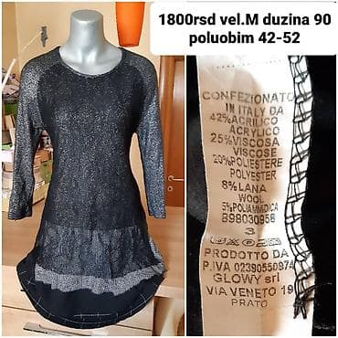 Crna italijanska tunika/haljina sa šljokičastim efektom i slojevitim na lalafo.rs — 1 Crna italijanska tunika/haljina sa šljokičastim efektom i slojevitim — 1