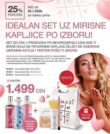 Valentine Glow Set – set od 4 kozmetička proizvoda uz mirisne kapljice na lalafo.rs Valentine Glow Set – set od 4 kozmetička proizvoda uz mirisne kapljice
