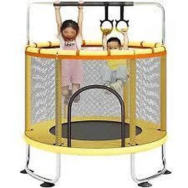 Dečiji mini trambolin sa sigurnosnom mrežom i gimnastičkom prečkom - at lalafo.rs Dečiji mini trambolin sa sigurnosnom mrežom i gimnastičkom prečkom -